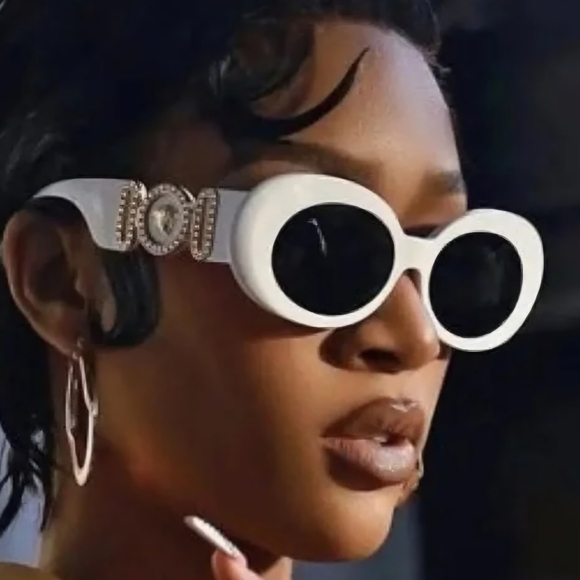 VERSACE 4426BU WHITE GOLD MEDUSA ICONIC CLASSIC SUNGLASSES - Picture 3 of 13